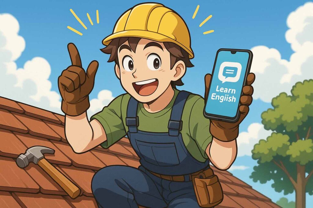 スピークバディとスピークに入会して気づいたことに喜ぶ若手大工