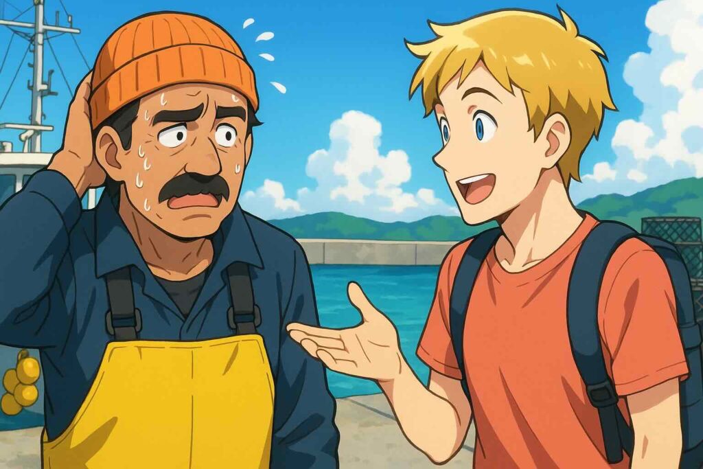 会話が続かない時の対処法に困る漁師