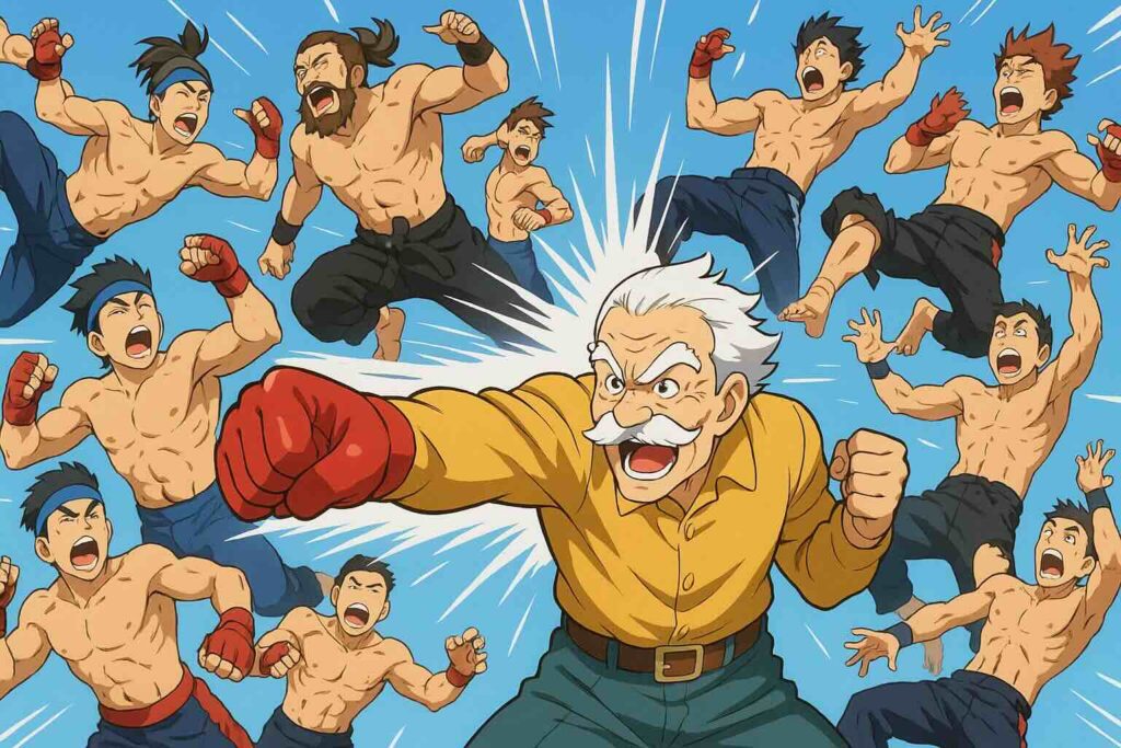 mikanの無料会員を試しているおじいちゃん