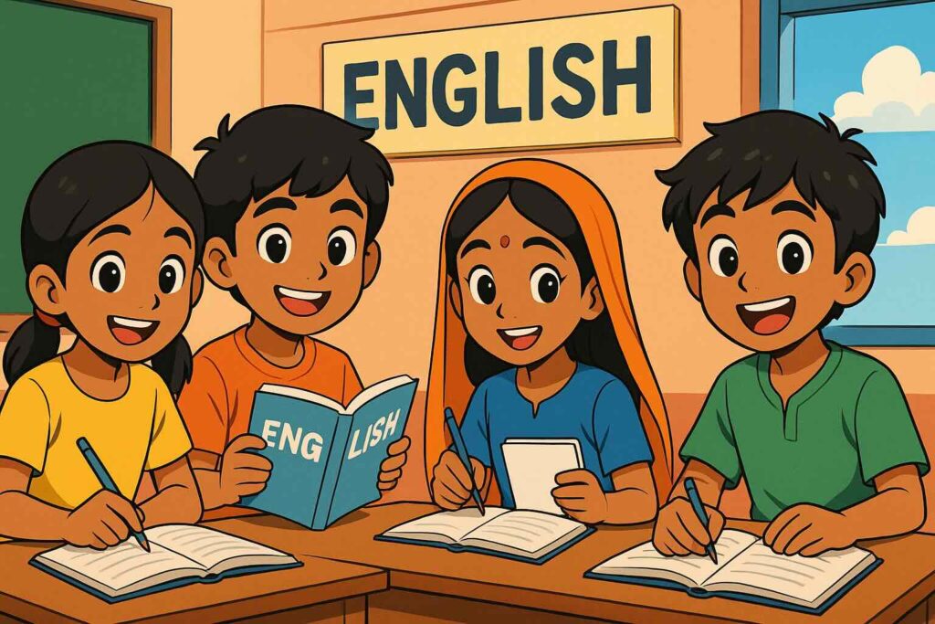 英会話を勉強する子どもたち