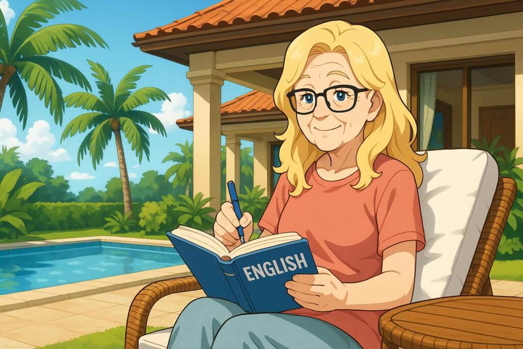 langakuの効果的な学習方法を試す女性