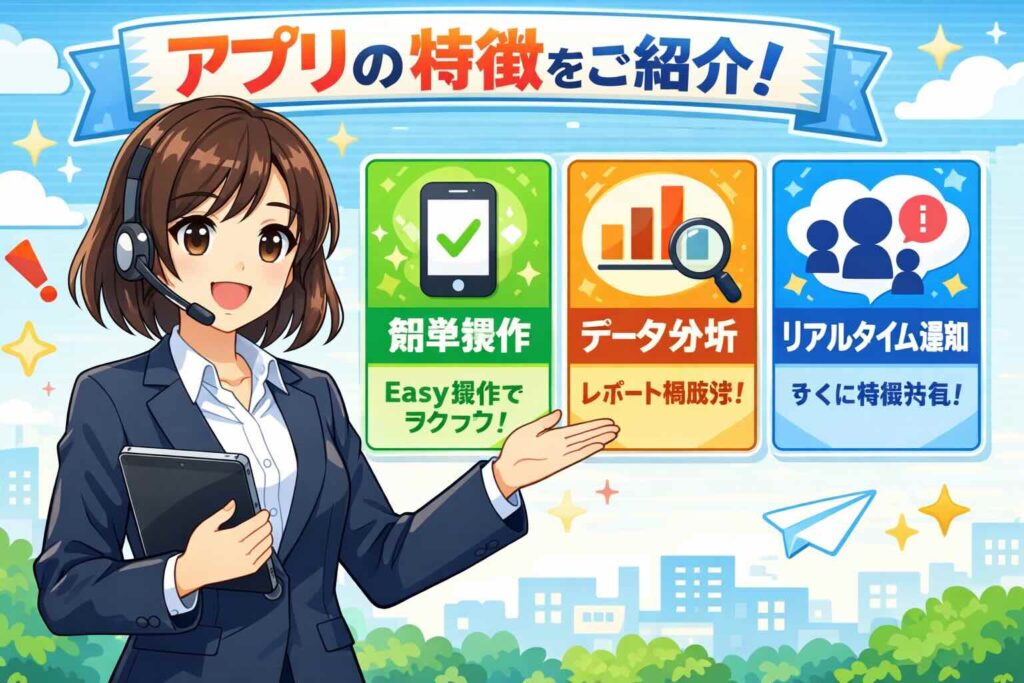 リズダムの特徴を説明するスタッフ