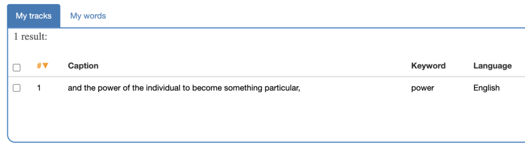 YouGlishでのフレーズの保存