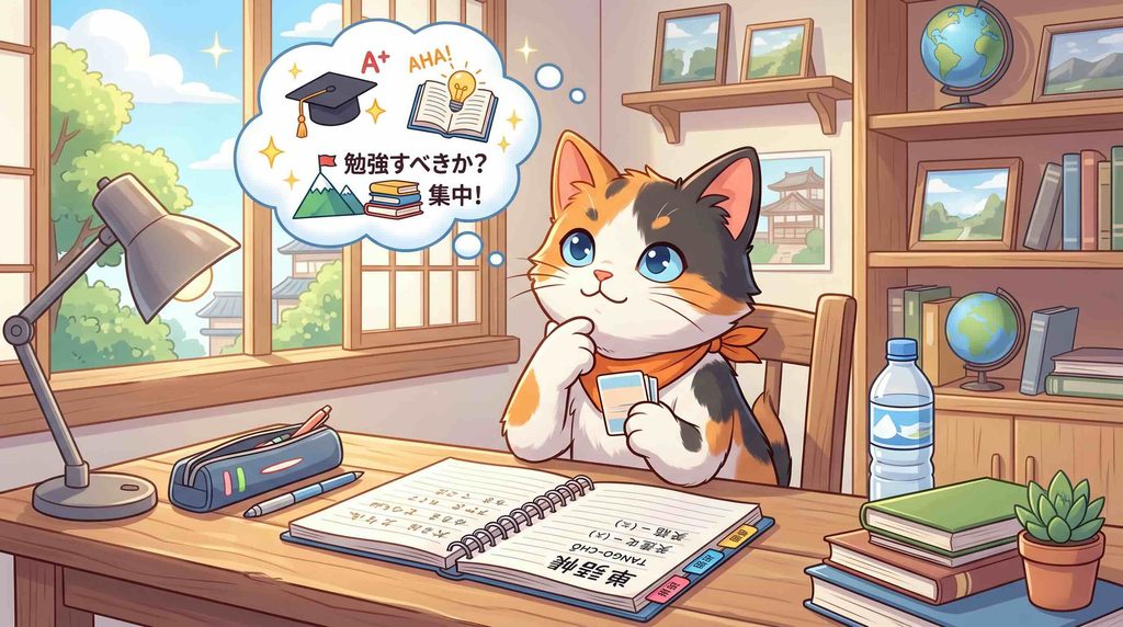なぜTOEFL対策に単語帳はいらないと言われるのか考える猫
