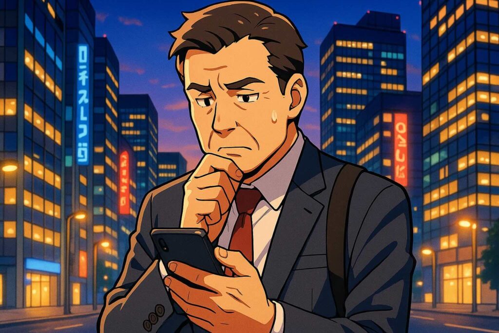 epopはどこまで無料できるのか悩むビジネスマン