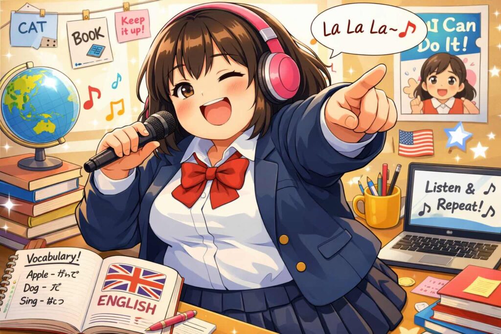 ELSTアプリの効果的な学習方法を実施する女性