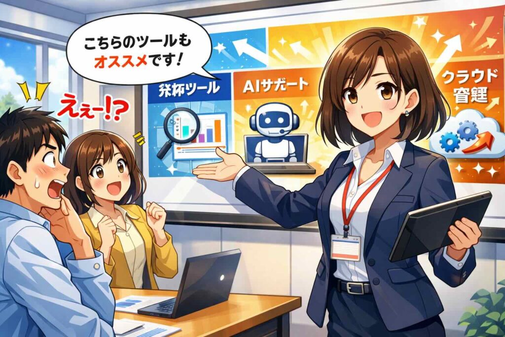 他のおすすめな添削ツールを紹介する営業