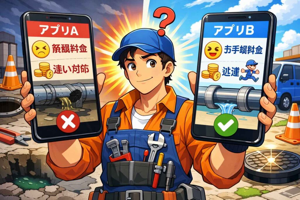 LingQと他の英語アプリを比較している男性