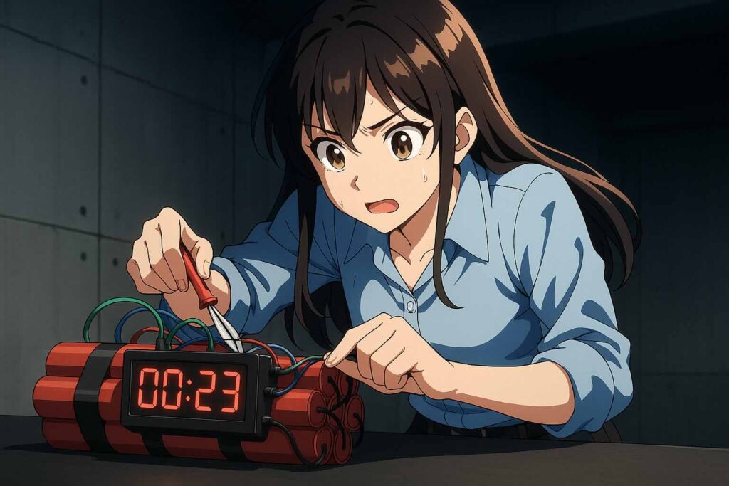 ボイスルームの時間制限の裏技を実践する女性