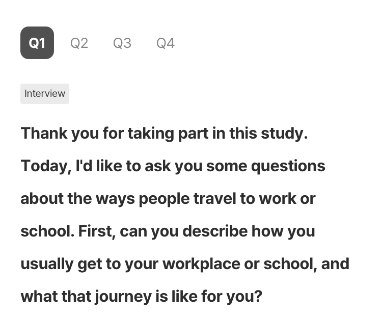 Santa TOEFLのスピーキングのinterveiwの問題