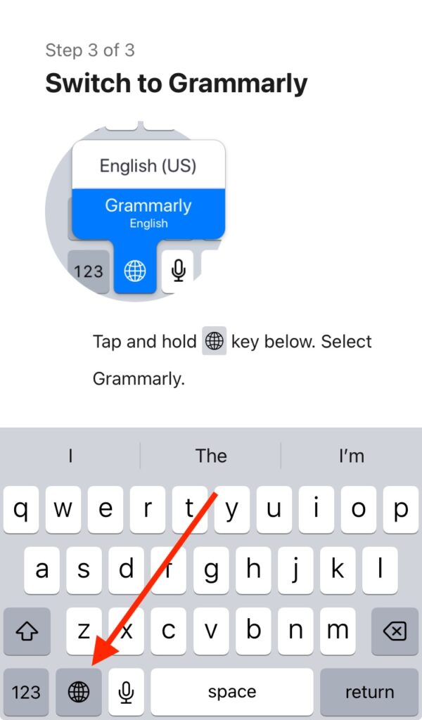 スマホにおけるgrammarlyの始め方10