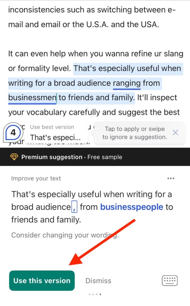 スマホにおけるgrammarlyの始め方13