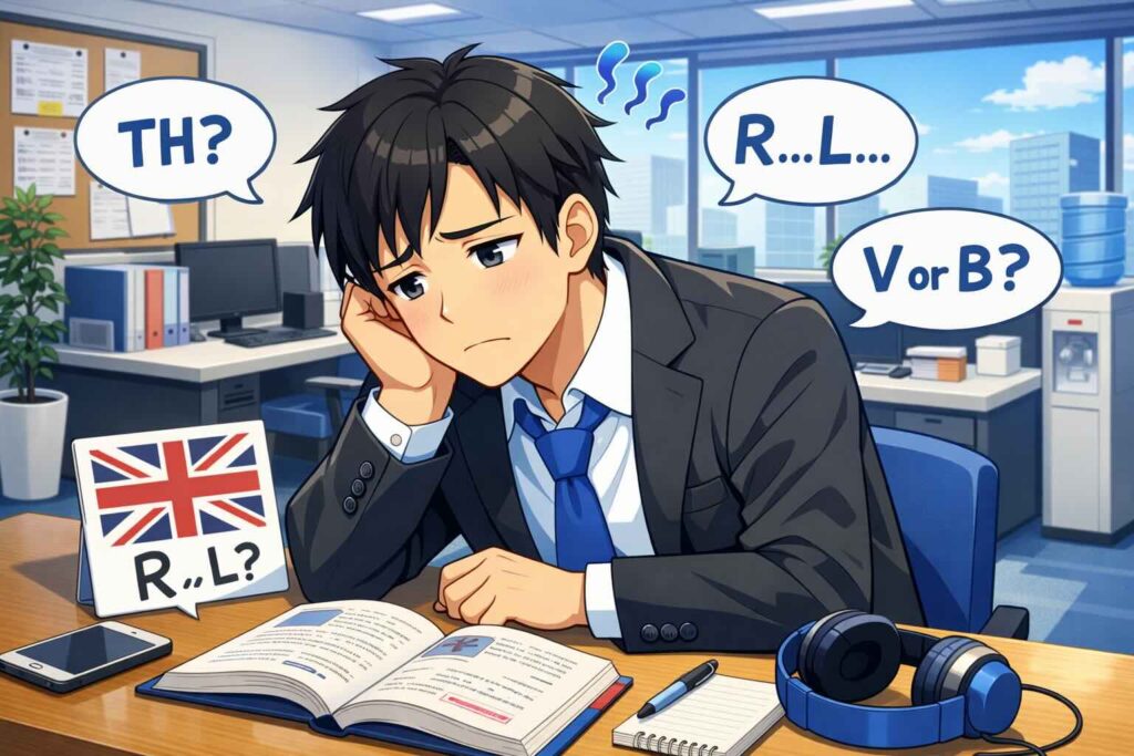 音読メーターが上手く認識してくれないのは何故か悩む男性