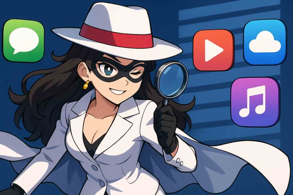 他のアプリとハロートークの無料プランの違いを調べる女性