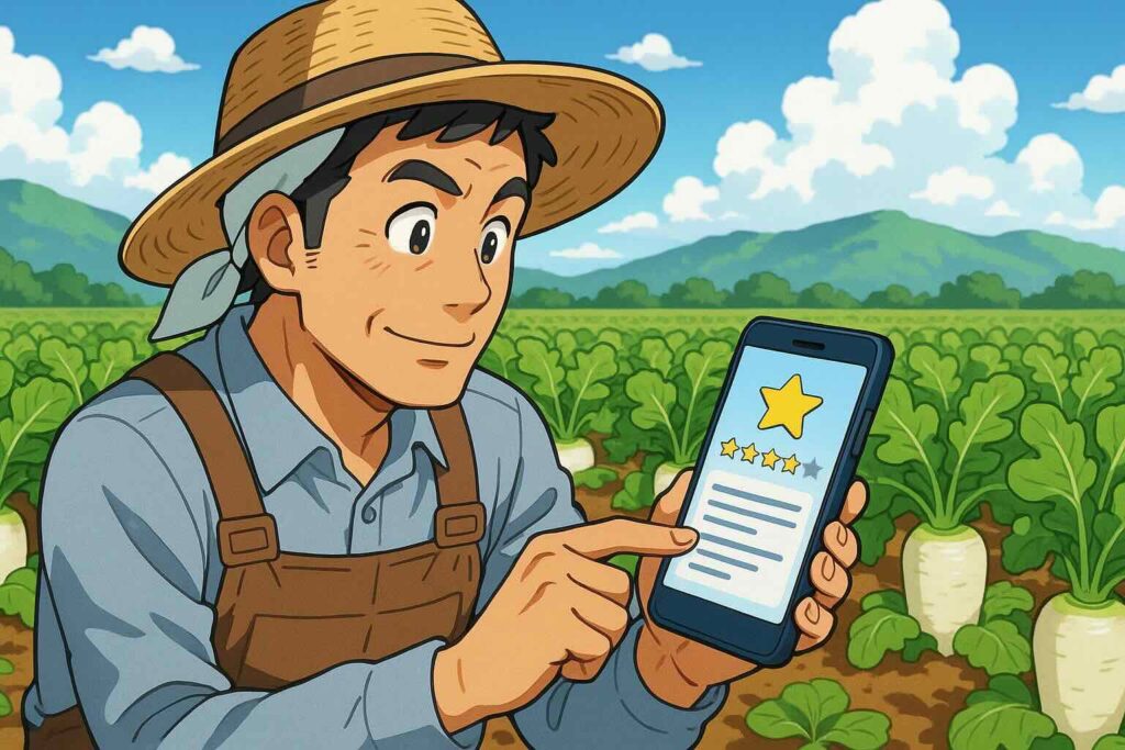 eスポーツ英会話の評判や口コミを調べている大根農家