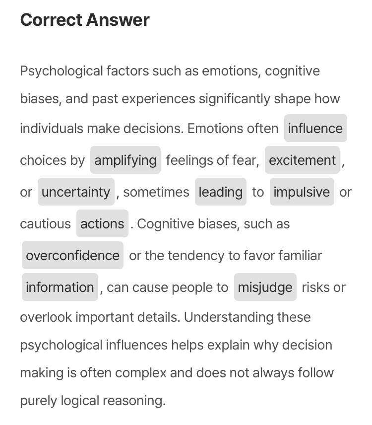 Complete the Wordsの解答