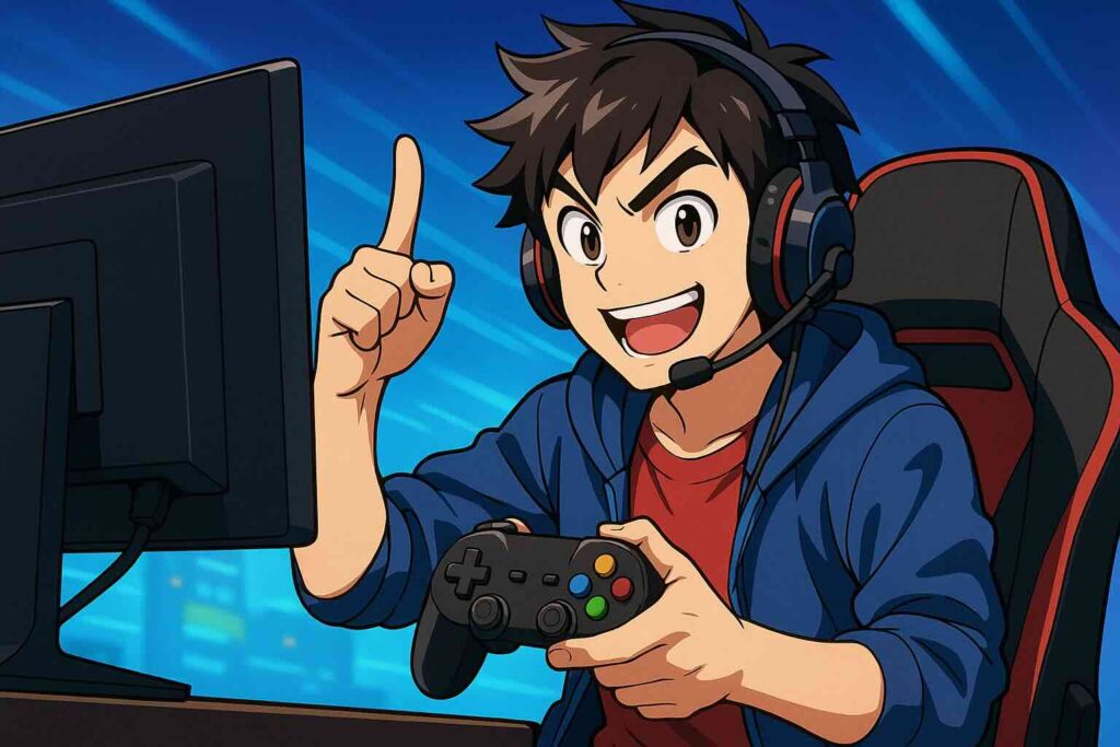 ボイスルームでの会話の裏技を披露する男性