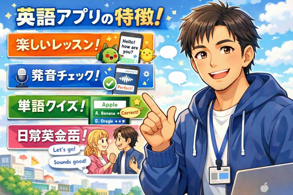 memriseの特徴を説明する男性