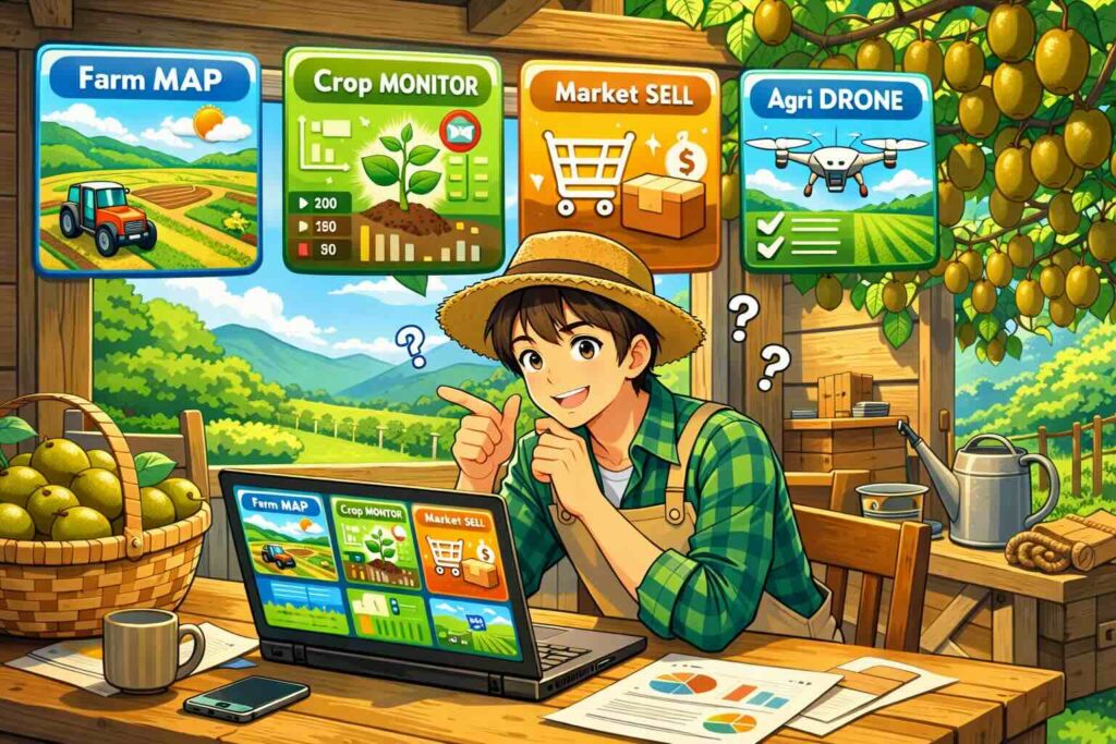 redkiwiと他の英語アプリを比較する男性