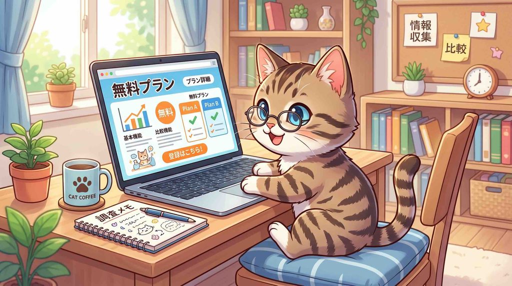 ハロートークは無料でどこまで使えるか調べる猫