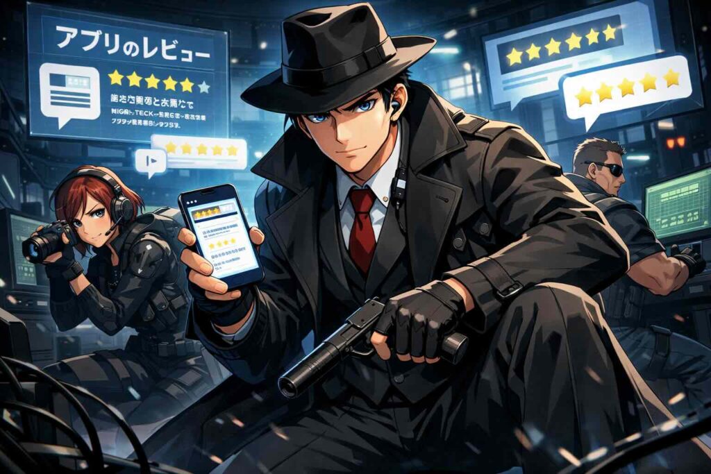 grammarlyの評判や口コミを調べているスパイ