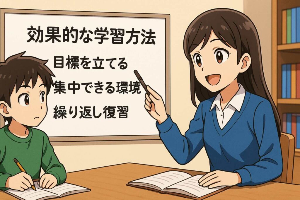 TOEFLリスニング対策アプリの効果的な使い方を解説する女性