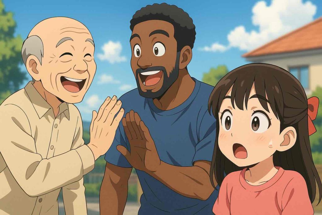 体験談を通じて感じる出川イングリッシュのすごさを感じる少女