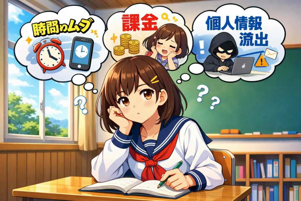 enhackのデメリットを考える女子高生