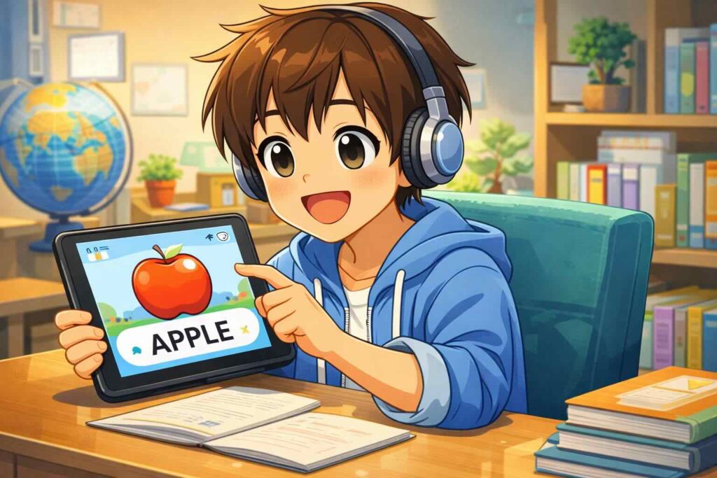 dropsを試した感想を語る少年