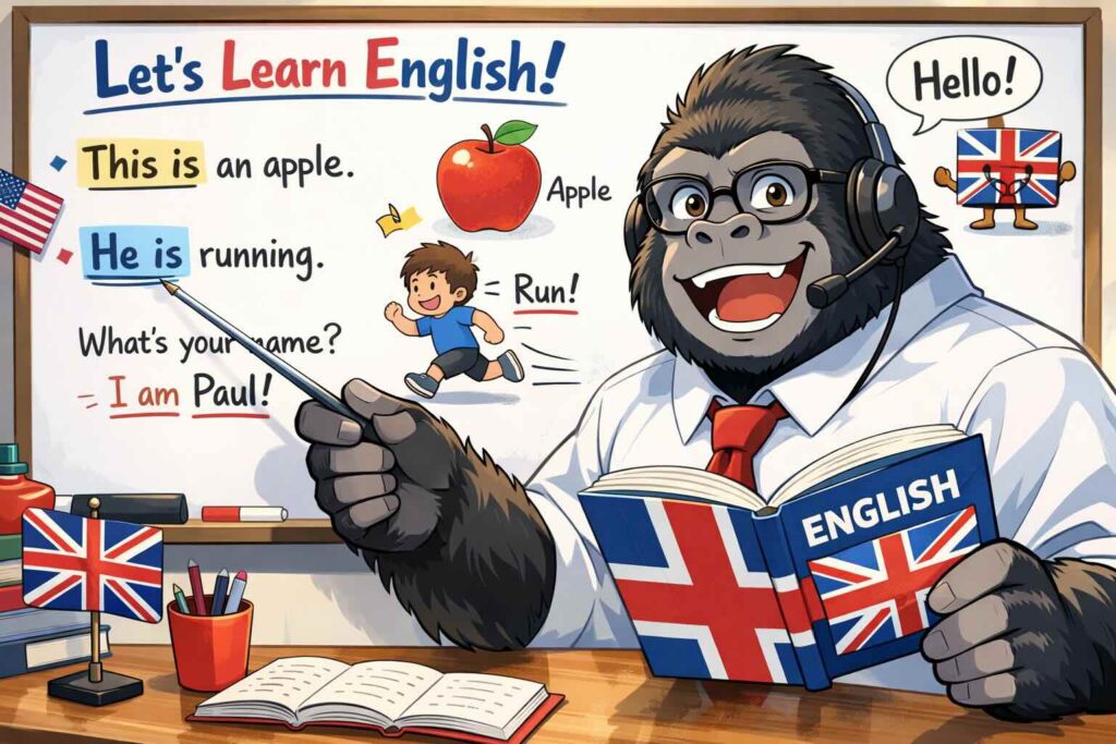 ディクトレについて解説するゴリラ