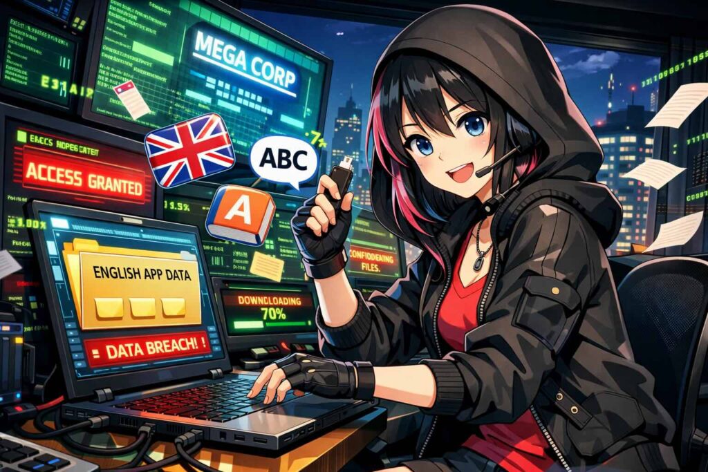 dropsを試して得られた情報をまとめる少女