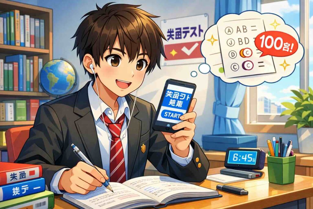 リスパスの評判や口コミを調べる高校生