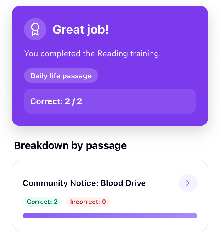 LinguaTOEFLのdaily life readingの回答結果.jpg