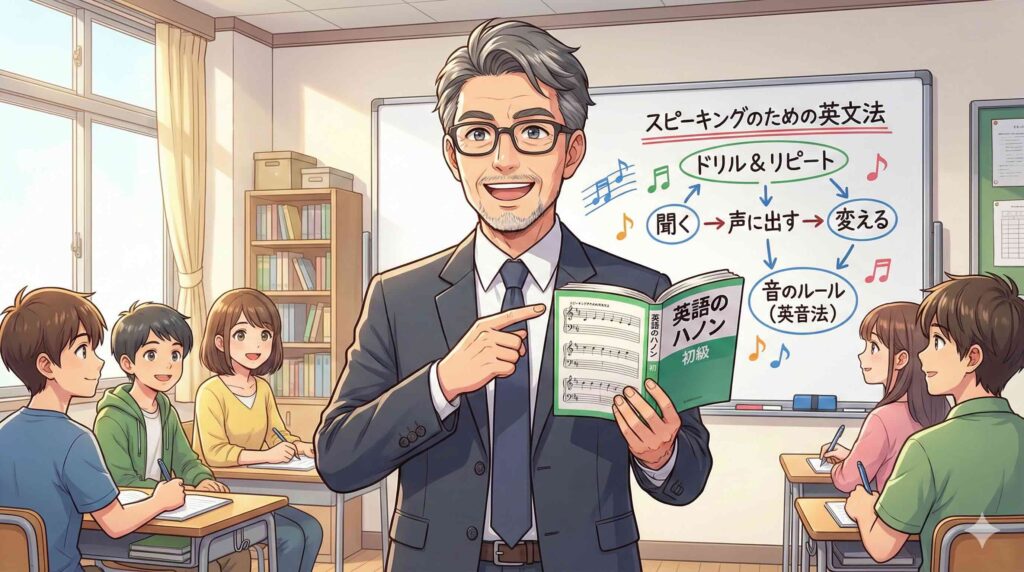 英語のハノン中級を解説する講師