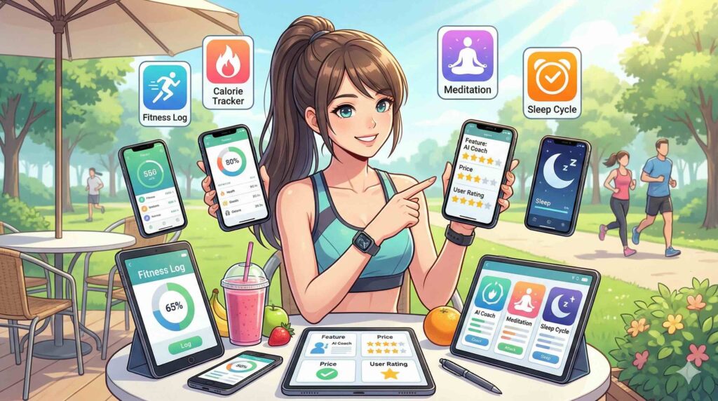 発音マスタークラスと他の講座を比較している女性