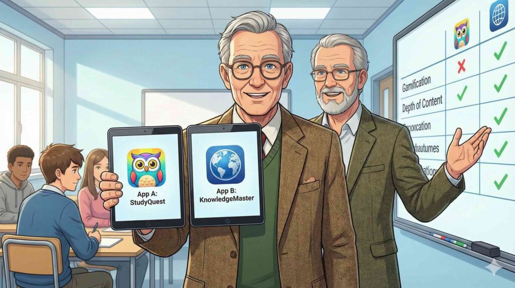 TalkpalとSpeakを比較している講師