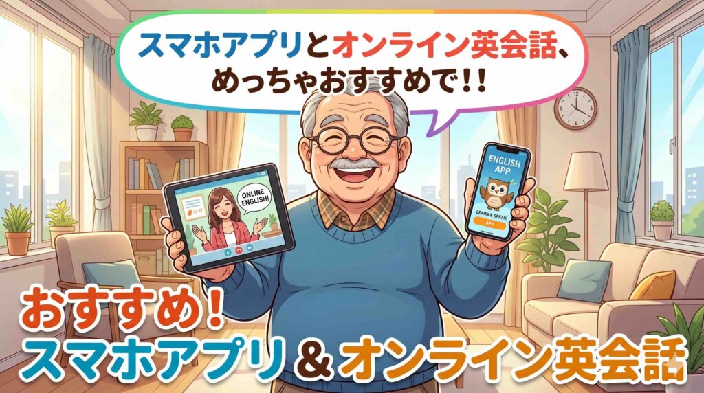 Udemy以外におすすめな英語学習ツールを紹介する男性