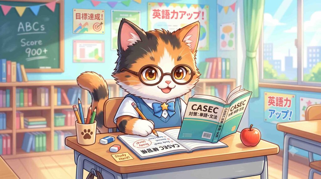 CASEC対策アプリがおすすめな人とそうでない人を紹介する子猫