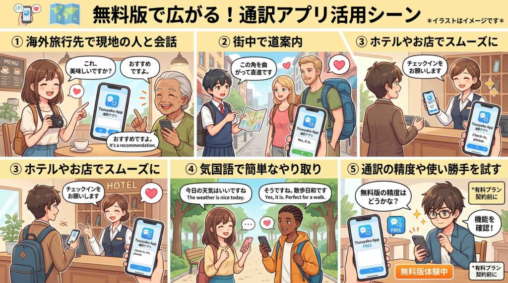 CoeFont通訳無料版が使えるシチュエーション