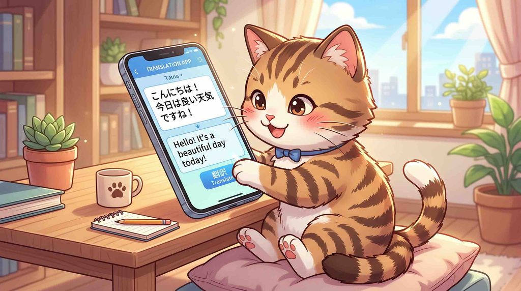 Papagoの「音声」の使い方を実践する猫
