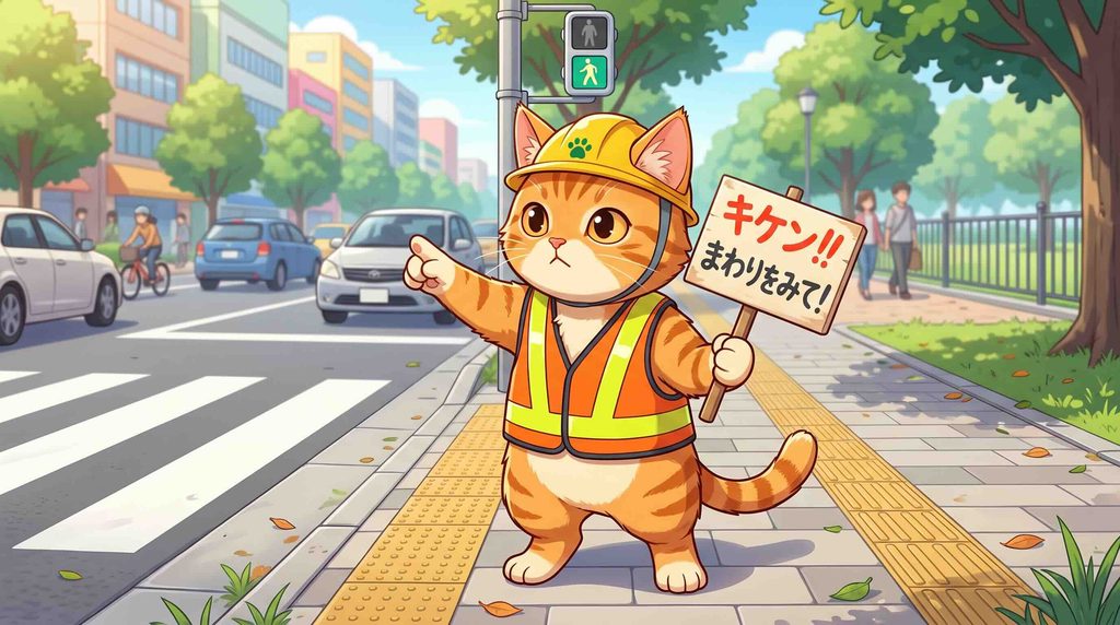 危険性が低い使い方と高い使い方を説明する猫