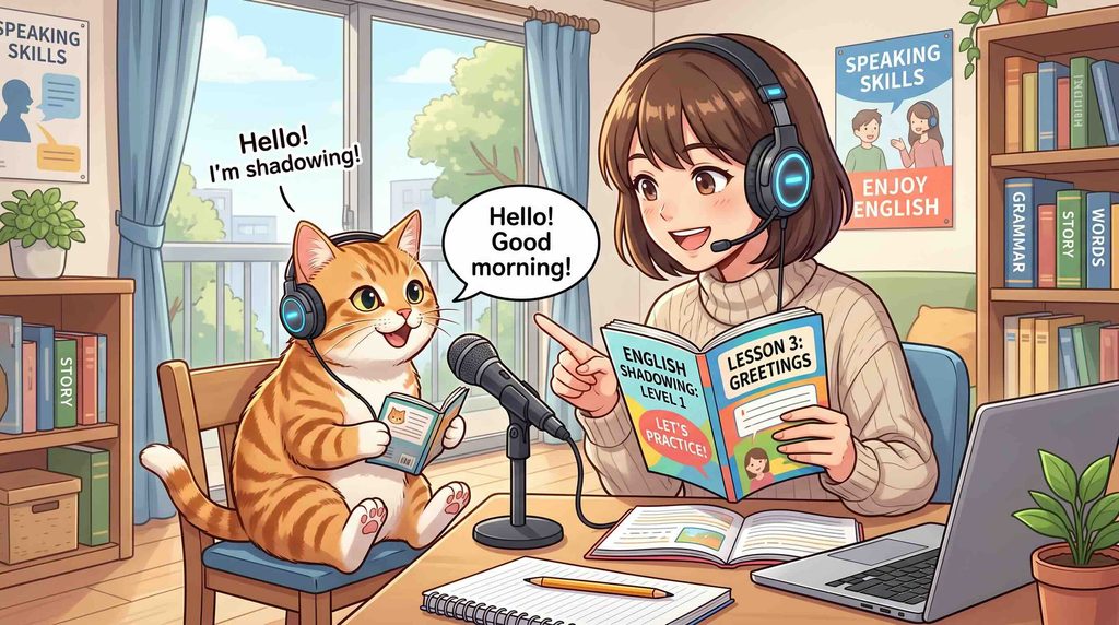 シャドミーを試している子猫